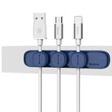 Baseus Magnetic Cable Organizer USB Cable Management Winder Clip Desktop Workstation Wire Cord Protector Cable Holder For iPhone