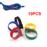 Reusable Cable Straps Cable Ties Hook & Loop Nylon Fastening Tape Wire Organizer for Cords Cable Management