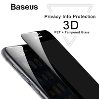 Baseus 3D Screen Protector For iPhone 7 7 Plus Anti Spy Privacy Protective Glass For iPhone 8 8 Plus Tempered Glass Filme