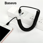 Baseus Retractable Spring 8pin Charging Cable Data Sync USB Charger Cable For iPhone X 8 7 6 5 iPad IOS 9 10 11 Data Sync Cable