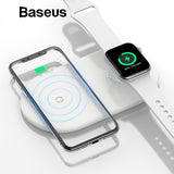 Baseus 2 in 1 Wireless Charger For iPhone X XS Max XR Apple Watch 3 2 Wireless Charging Pad (Not Support For Apple Watch 4)