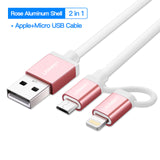 Ugreen USB Cable For iPhone XS X 8 7 6 Charging Charger 2 in 1 Micro USB Cable For Android USB Type c Type-c Mobile Phone Cables