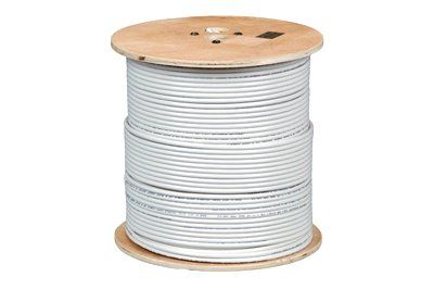 Cat6 Shielded Solid PVC Cable - White - 1000 FT